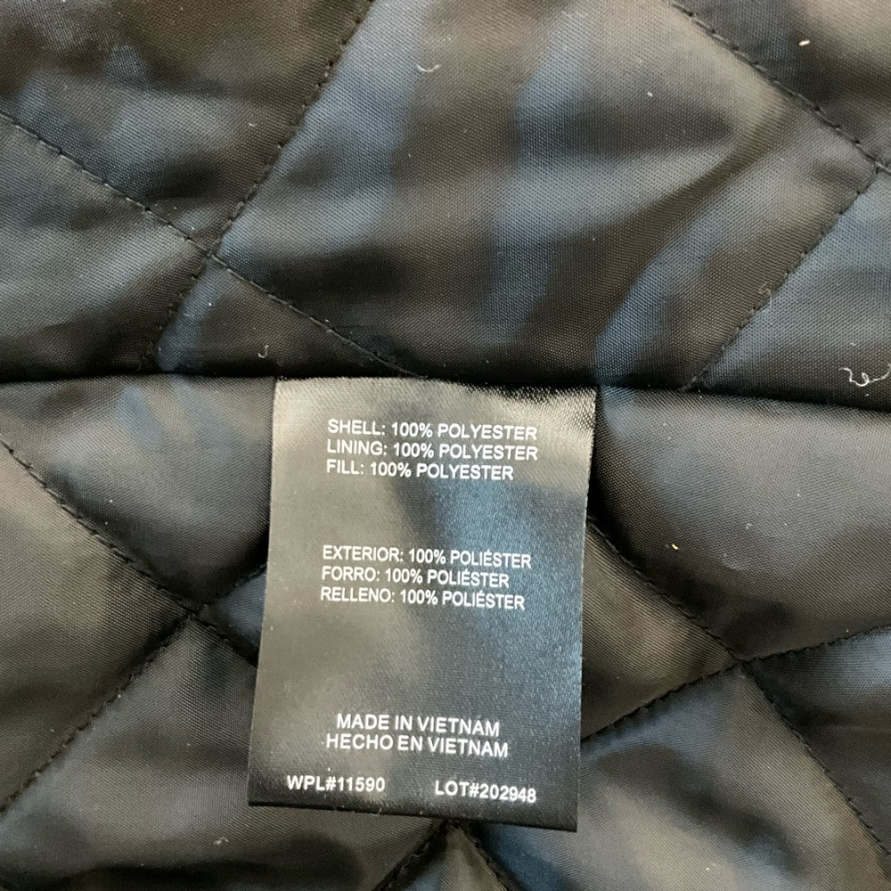 Weatherproof Raincoat Size M Black with Plaid Lining Removable Hood - Picture 5 of 6